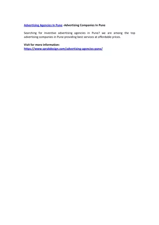 advertising agencies in pune advertising