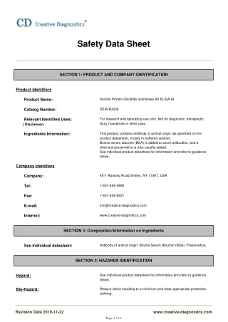 safety data sheet