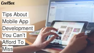 Tips About Mobile App Development You Can't Afford to Miss
