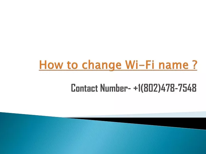 how to change wi fi name