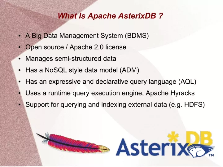 what is apache asterixdb