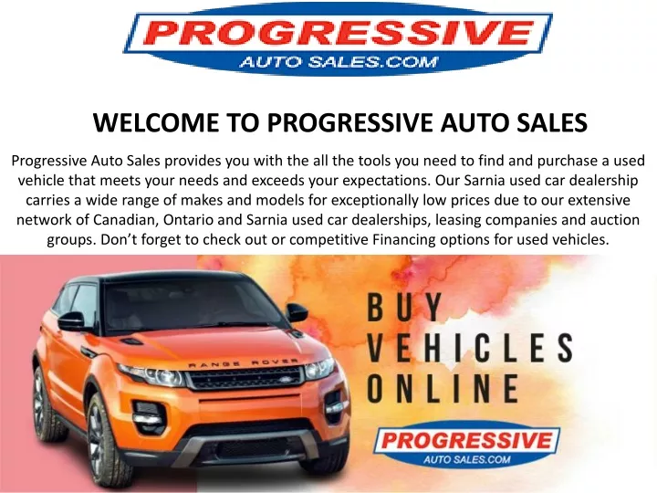 welcome to progressive auto sales