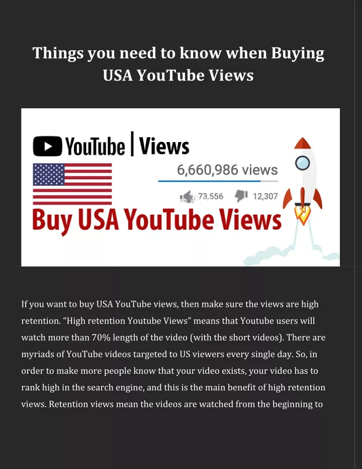 things you need to know when buying usa youtube