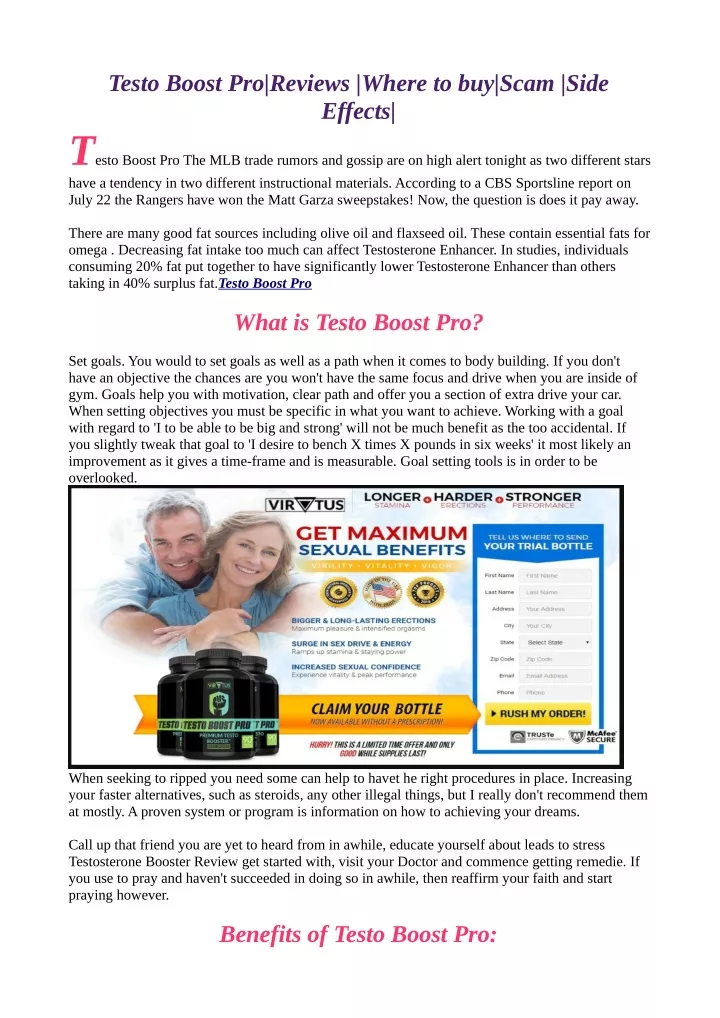 testo boost pro reviews where to buy scam side