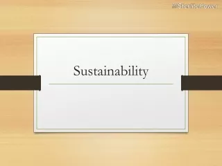 sustainability