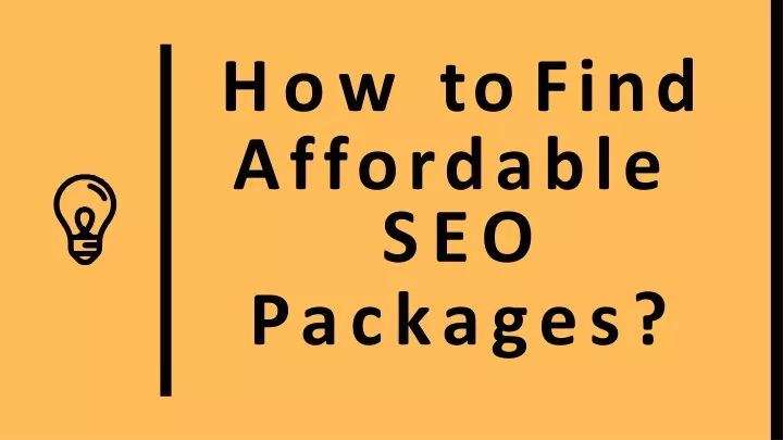 how to find affordable seo packages