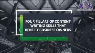 Four pillars of content writing skills that benefit business owners