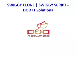 swiggy clone swiggy script dod it solutions