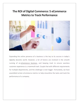 the roi of digital commerce 5 ecommerce metrics