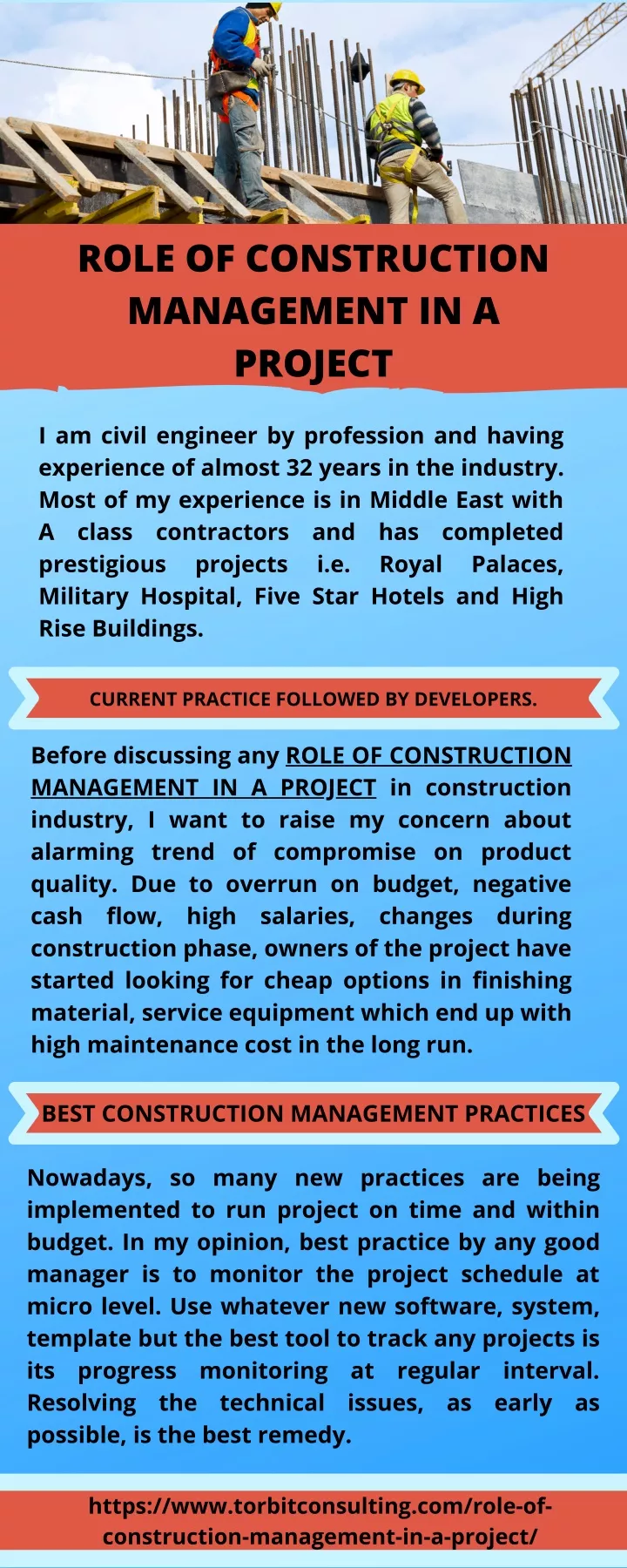 role of construction management in a project