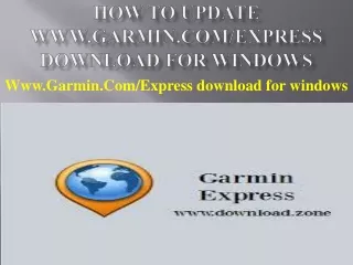 how to update www garmin com express download for windows