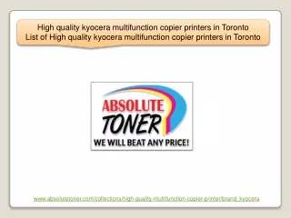 High quality kyocera multifunction copier printers in Toronto