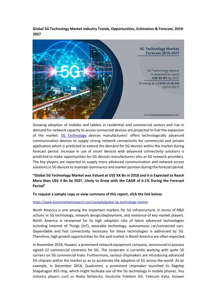 global 5g technology market industry trends