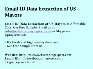email id data extraction of us mayors