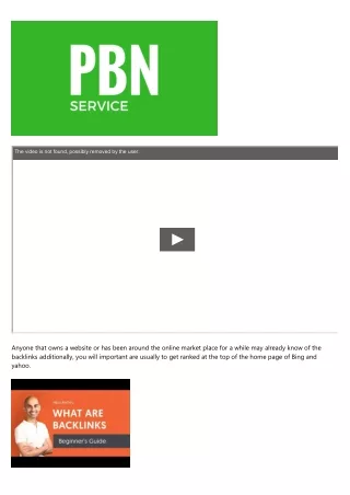 the video is not found possibly removed