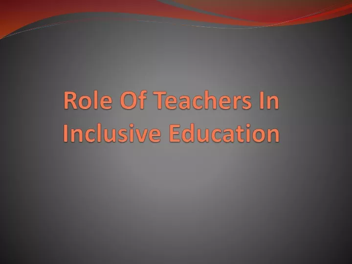 role of teachers in inclusive education
