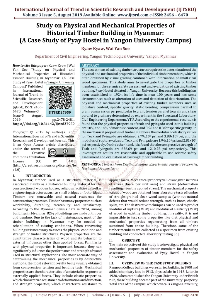 international journal of trend in scientific