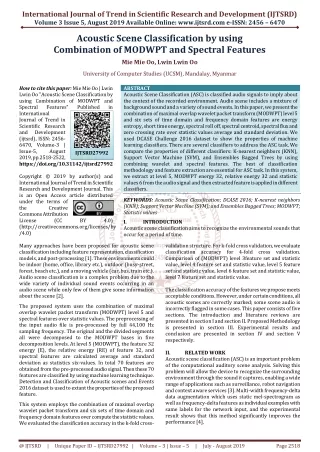 international journal of trend in scientific