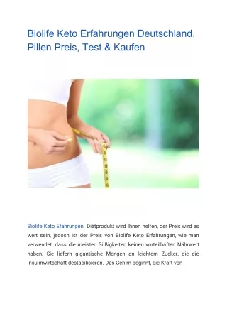 Biolife Keto Erfahrungen Deutschland, Pillen Preis, Test & Kaufen