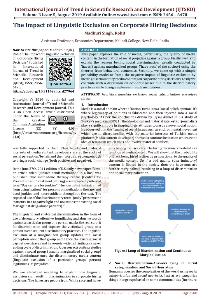 international journal of trend in scientific