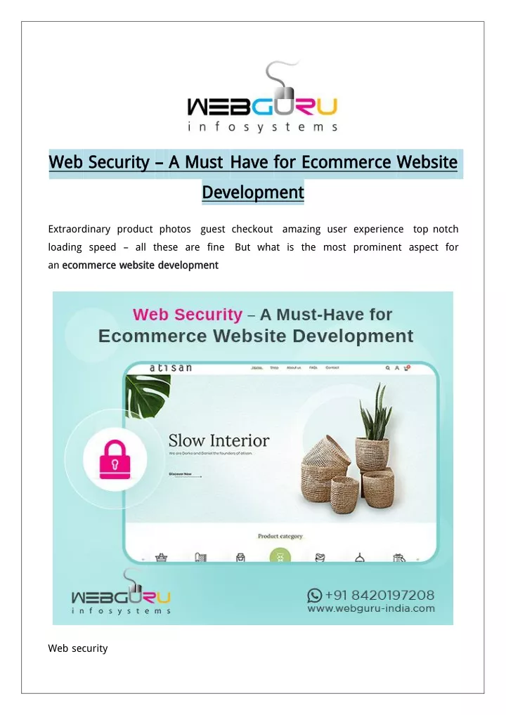 web web security security a a must