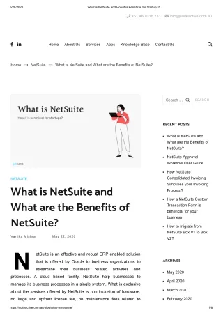 What is Netsuite?