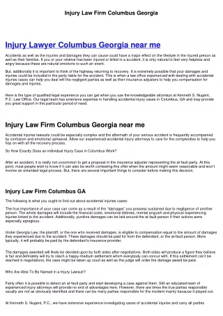 Personal Injury Law Firm Columbus Georgia near me
