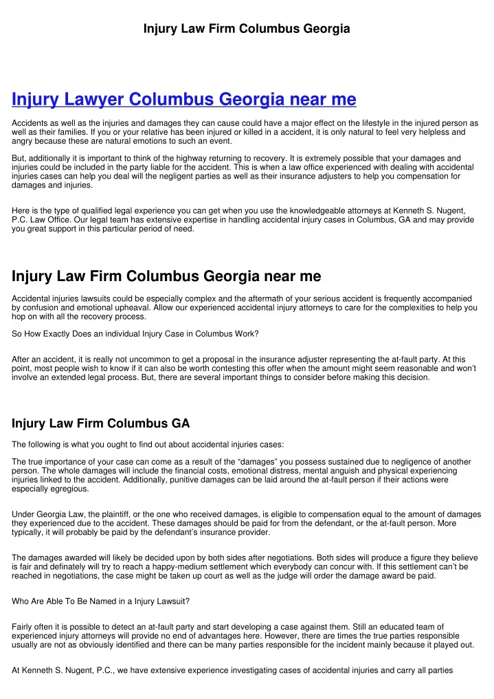 injury law firm columbus georgia