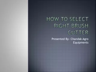 how to select right brush cutter