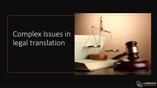 Complexities in legal translation
