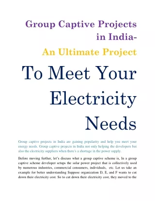 group captive projects