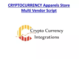 CRYPTOCURRENCY Apparels Store Multi Vendor Shopping Script - READYMADE CLONE
