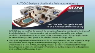 How the Architectural Industry Uses AUTOCAD