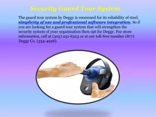security guard tour system