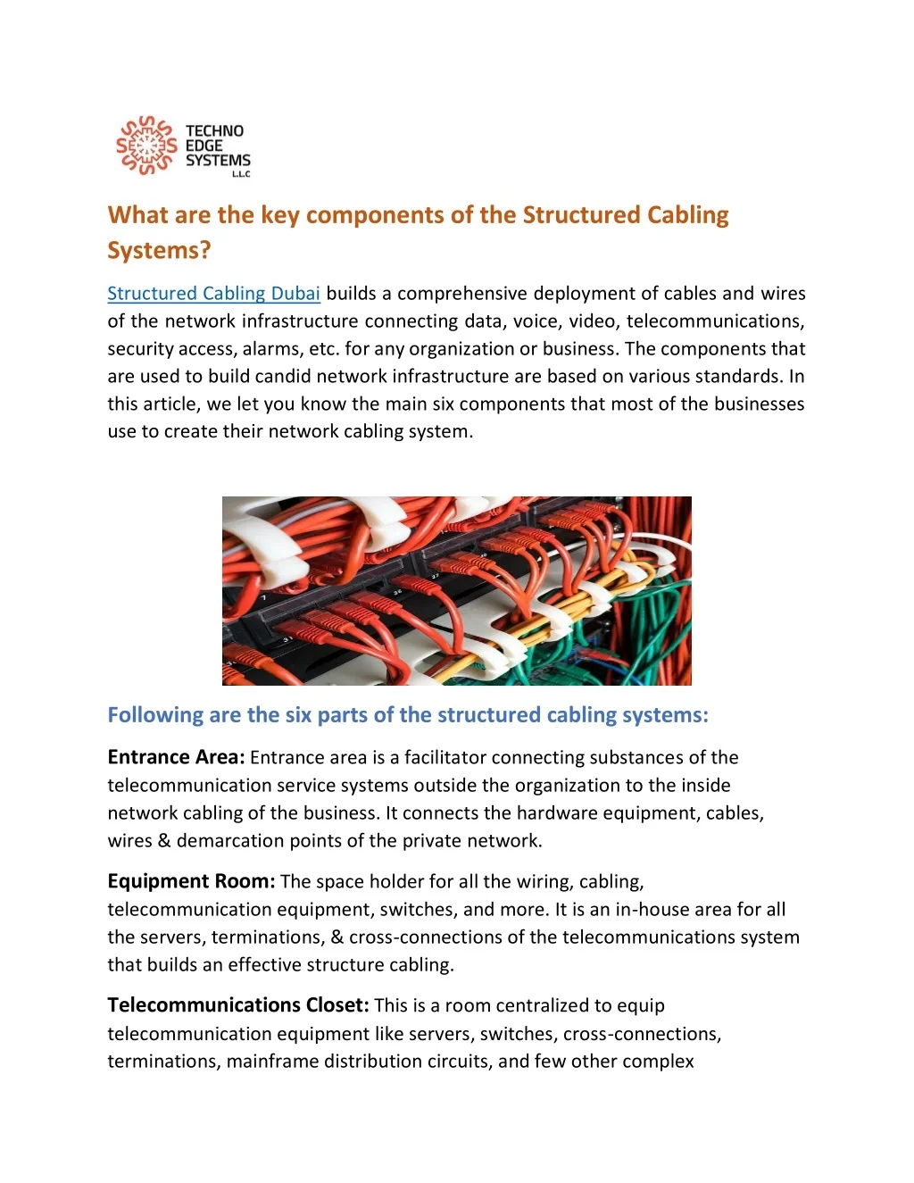 PPT - What are the Key Components of the Structured Cabling Systems ...