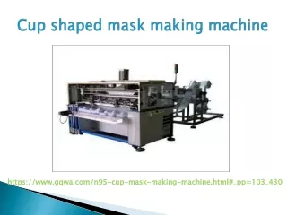 N95 Cup Mask Making Machine | Cup  Mask Making Machine