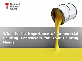 What is the Importance of Commercial Painting Contractors for Your Painting Needs