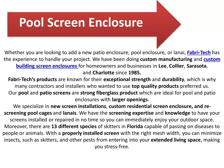 pool screen enclosure