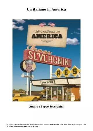 Scaricare Libri Gratis Un italiano in America (PDF, ePub, Mobi) Di Beppe Severgnini