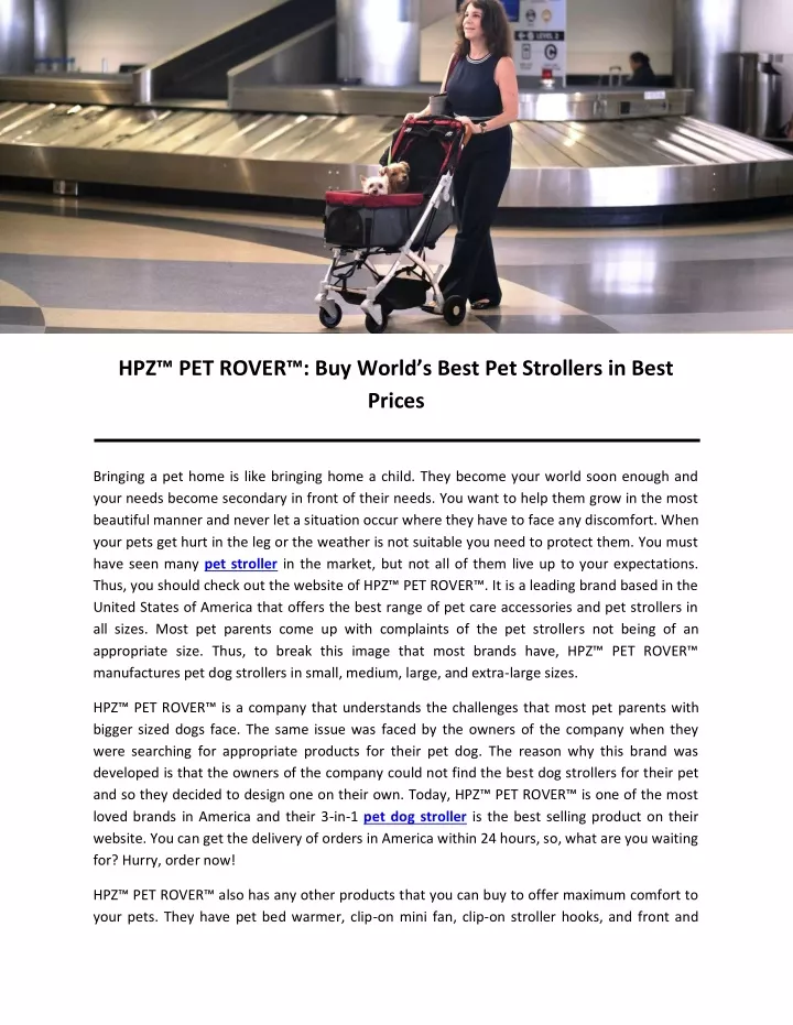 hpz pet rover buy world s best pet strollers