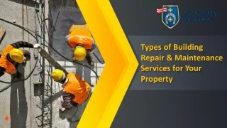 types of building repair maintenance services for your property