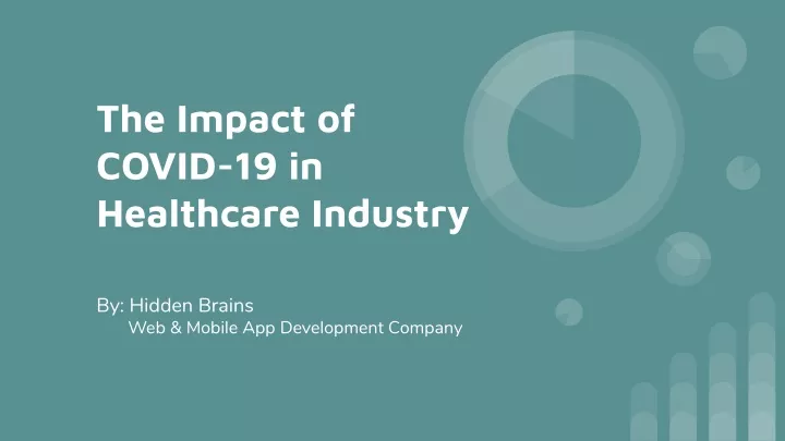 the impact of covid 19 in healthcare industry