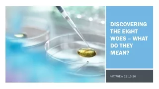 discovering the eight woes what do they mean