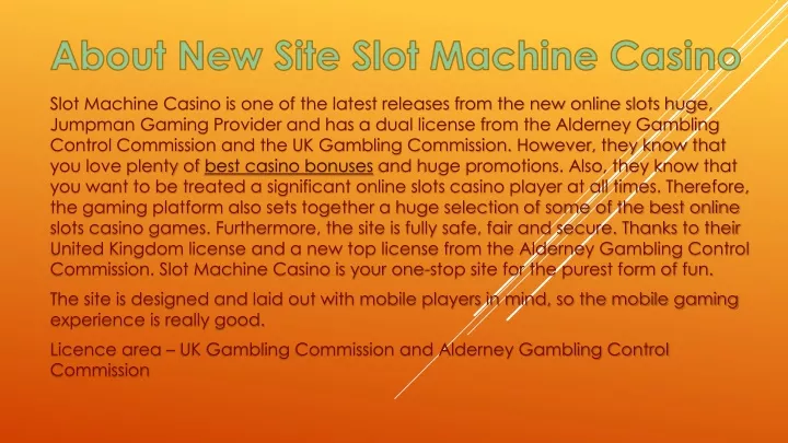 about new site slot machine casino