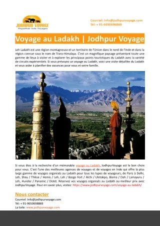 Voyage au Ladakh-JodhpurVoyage