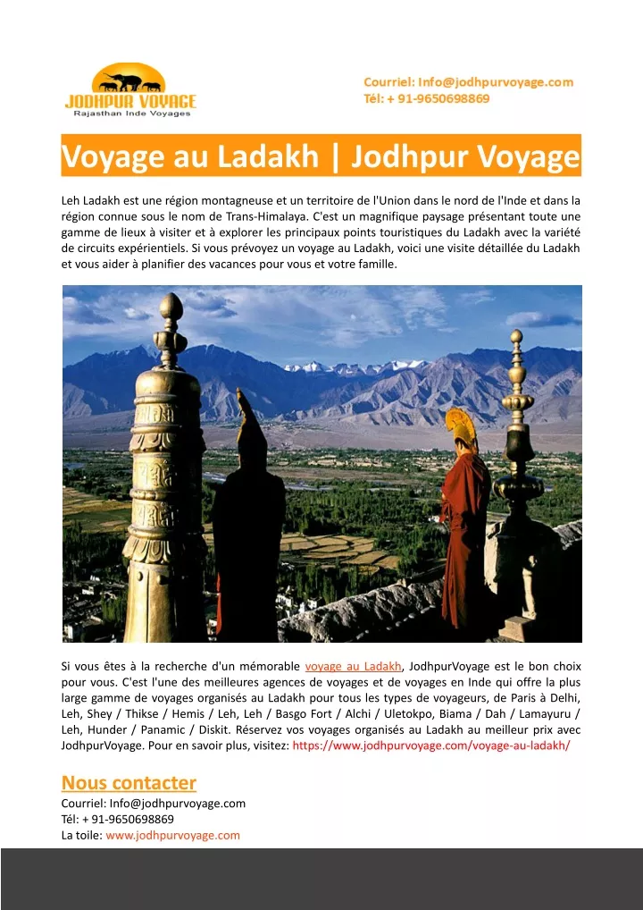 voyage au ladakh jodhpur voyage