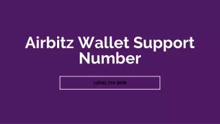 Airbitz Wallet Support 《1(856) 254-3098》 Number