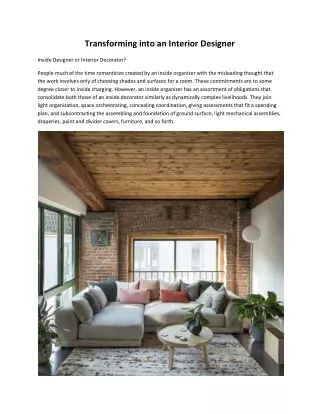 transforming into an interior designer