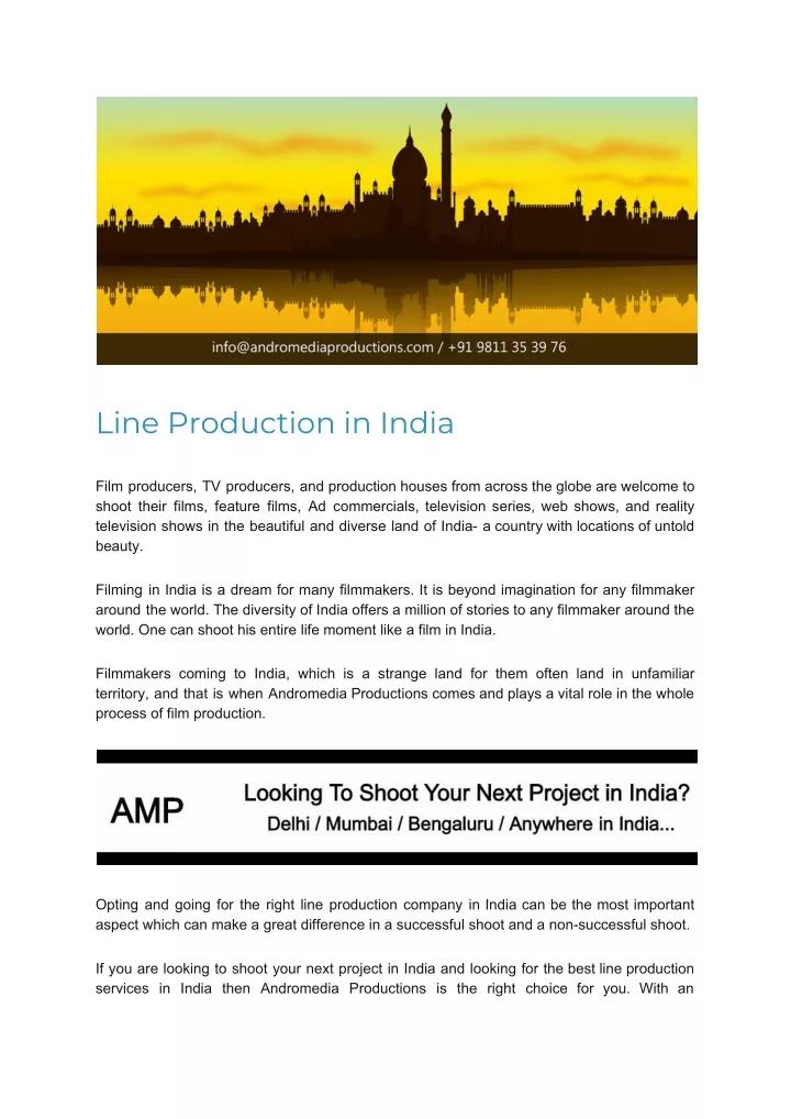 line production in india
