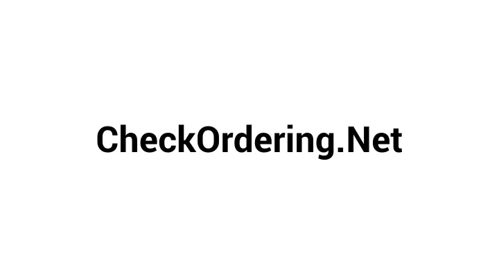 checkordering net